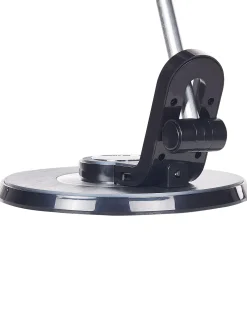 Candeeiro De Mesa Led Em Metal Preto E Prateado Com Porta Usb Corvus