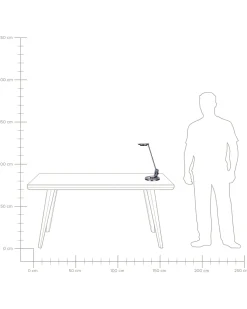 Candeeiro De Mesa Led Em Metal Preto E Prateado Com Porta Usb Corvus
