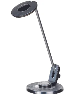 Candeeiro De Mesa Led Em Metal Preto E Prateado Com Porta Usb Corvus