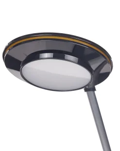 Candeeiro De Mesa Led Em Metal Preto E Prateado Com Porta Usb Corvus