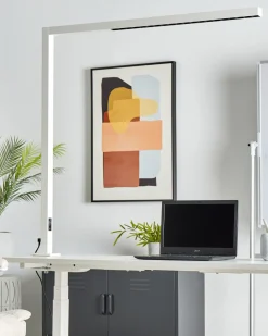 Candeeiro De Mesa Led Em Metal Branco 120 Cm Octant