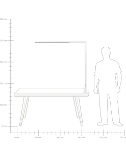 Candeeiro De Mesa Led Em Metal Branco 120 Cm Octant