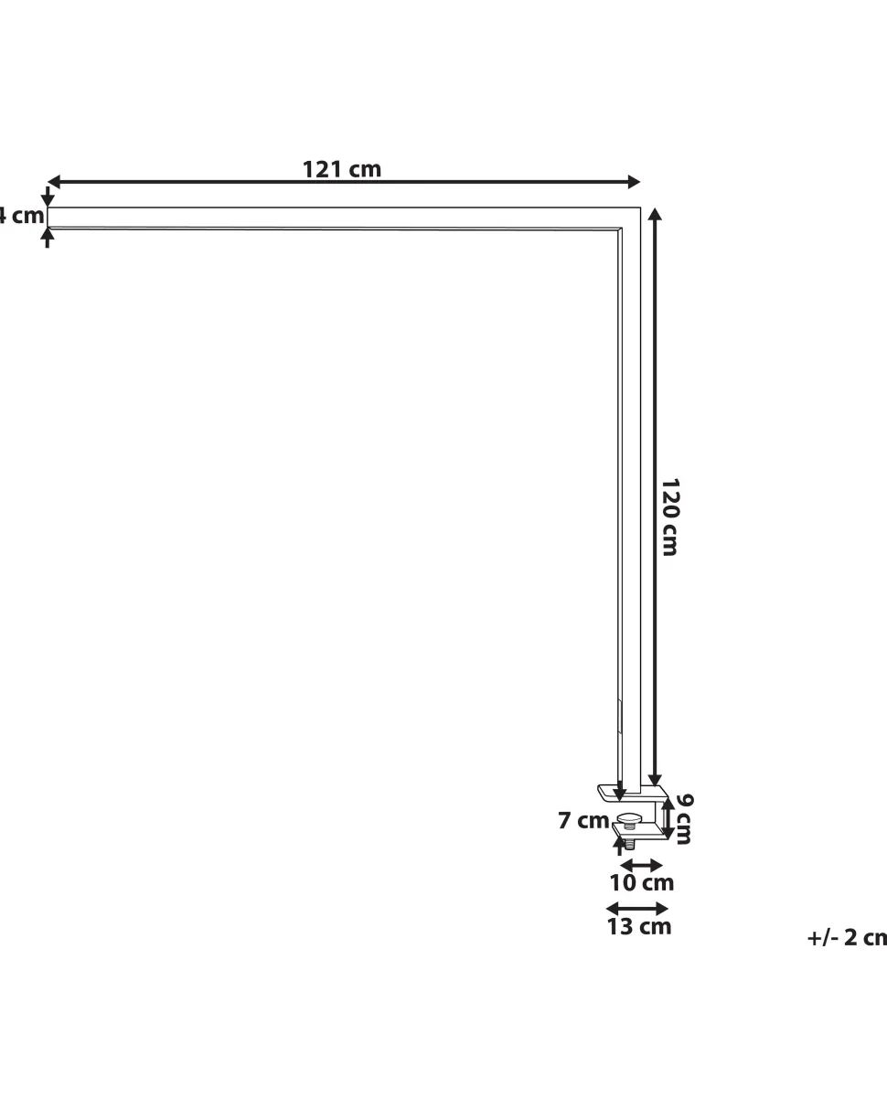 Candeeiro De Mesa Led Em Metal Preto 120 Cm Octant