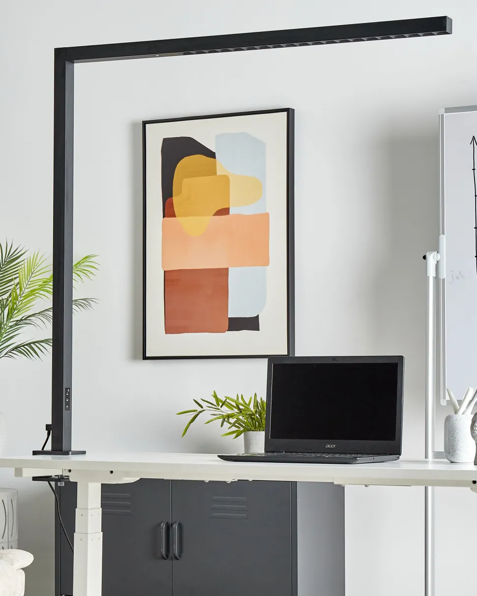 Candeeiro De Mesa Led Em Metal Preto 120 Cm Octant