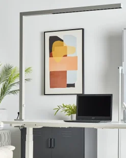 Candeeiro De Mesa Led Em Metal Prateado 120 Cm Volans