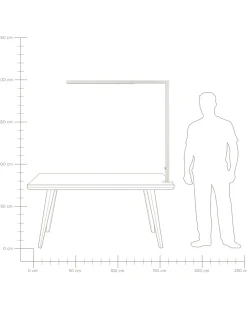 Candeeiro De Mesa Led Em Metal Prateado 120 Cm Volans