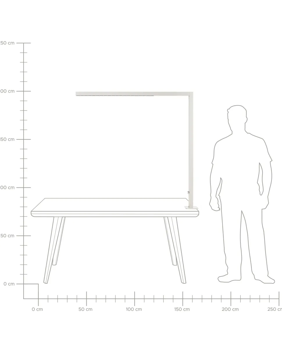 Candeeiro De Mesa Led Em Metal Prateado 120 Cm Volans