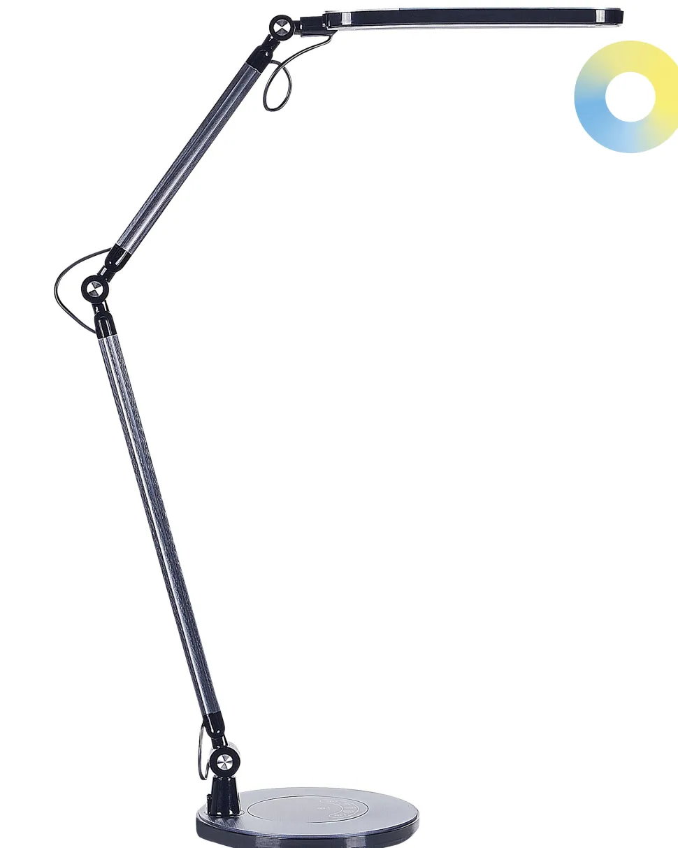 Candeeiro De Mesa Led Em Metal Preto 80 Cm Grus