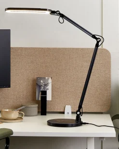 Candeeiro De Mesa Led Em Metal Preto 80 Cm Grus