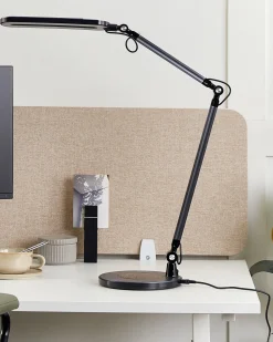 Candeeiro De Mesa Led Em Metal Preto 80 Cm Grus