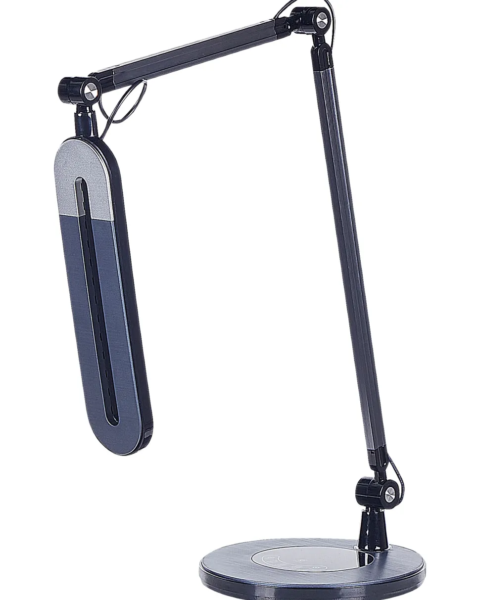 Candeeiro De Mesa Led Em Metal Preto 80 Cm Grus