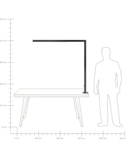 Candeeiro De Mesa Led Em Metal Preto 120 Cm Volans