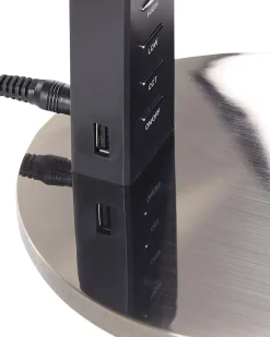 Candeeiro De Mesa Led Em Metal Cor De Bronze Com Porta Usb Chamaeleon