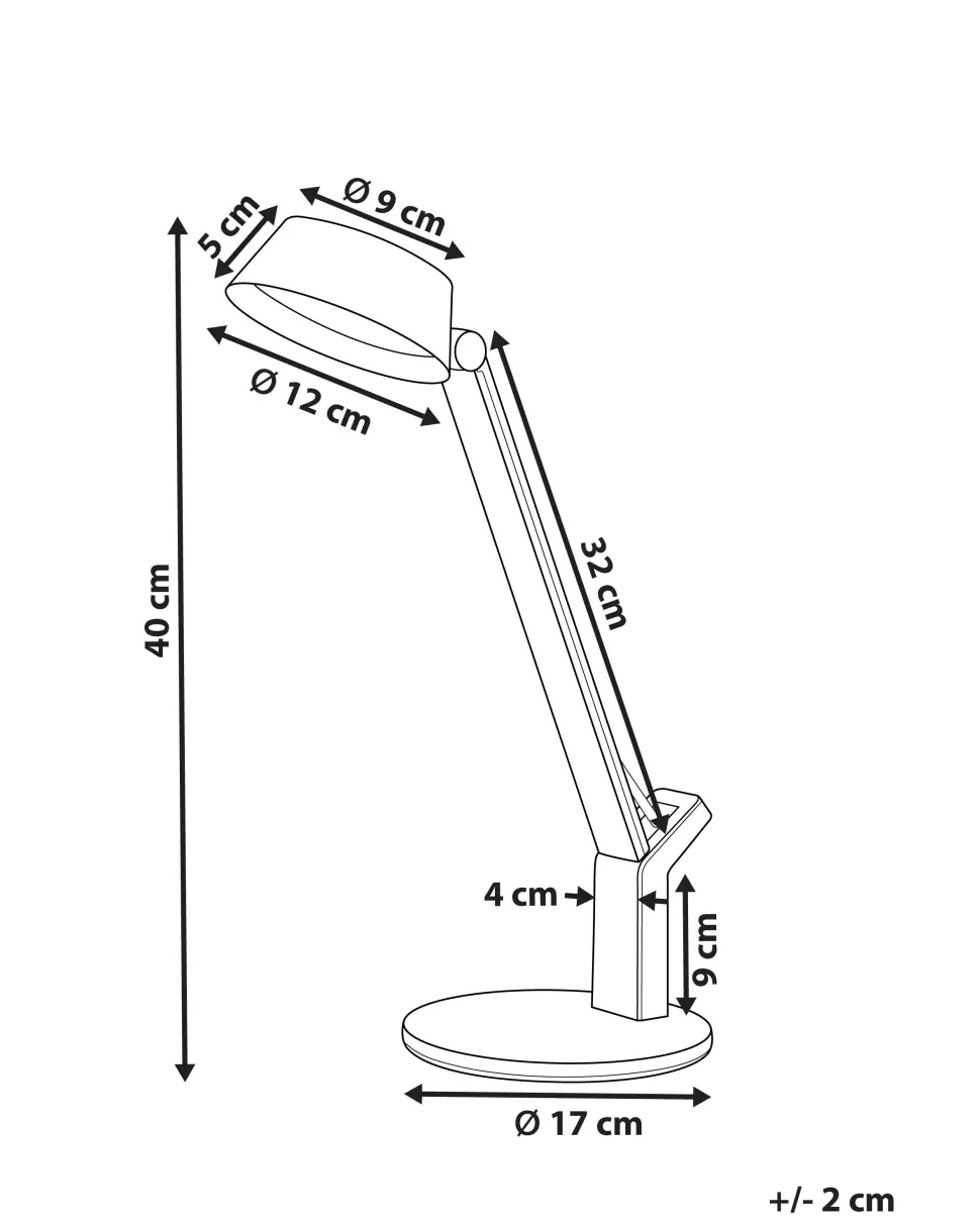 Candeeiro De Mesa Led Em Metal Prateado Com Porta Usb Chamaeleon