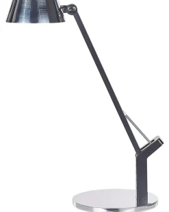 Candeeiro De Mesa Led Em Metal Prateado Com Porta Usb Chamaeleon