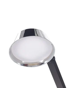 Candeeiro De Mesa Led Em Metal Prateado Com Porta Usb Chamaeleon