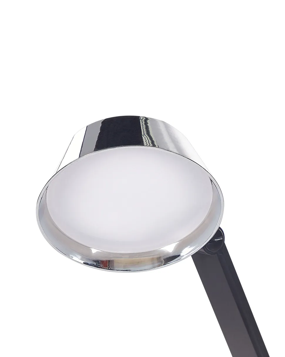 Candeeiro De Mesa Led Em Metal Prateado Com Porta Usb Chamaeleon