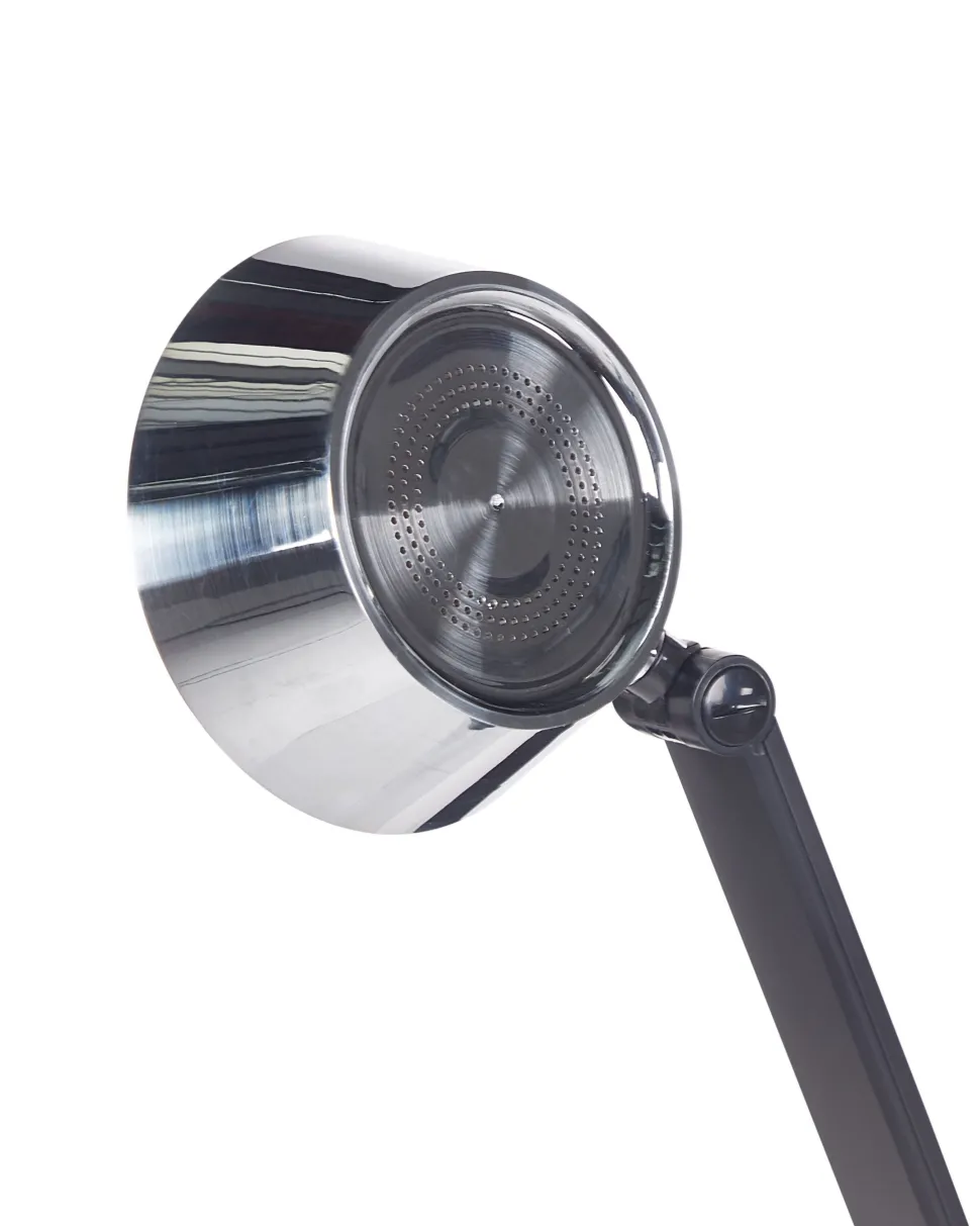 Candeeiro De Mesa Led Em Metal Prateado Com Porta Usb Chamaeleon