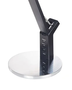 Candeeiro De Mesa Led Em Metal Prateado Com Porta Usb Chamaeleon