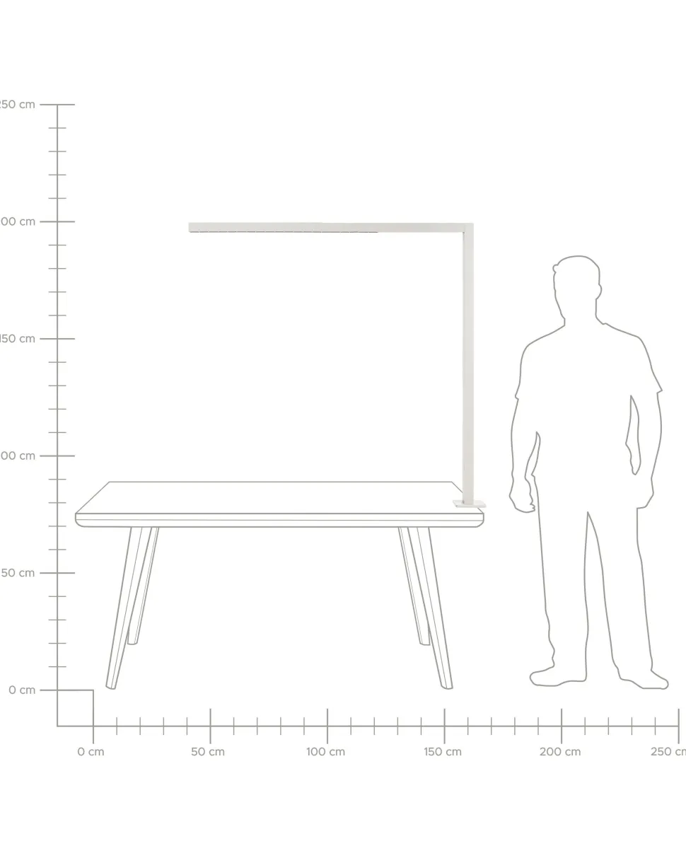 Candeeiro De Mesa Led Em Metal Prateado 120 Cm Octant