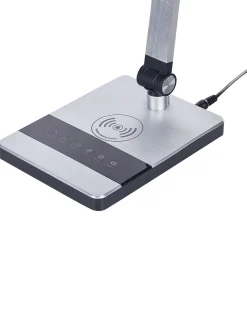 Candeeiro De Mesa Led Em Metal Prateado 73 Cm Lacerta