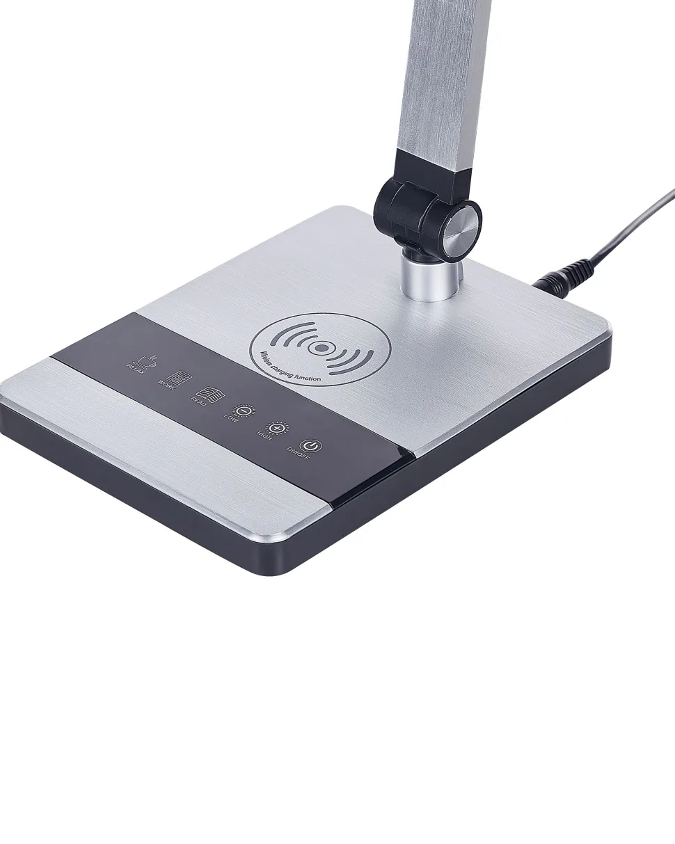 Candeeiro De Mesa Led Em Metal Prateado 73 Cm Lacerta