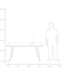 Candeeiro De Mesa Led Em Metal Branco 38 Cm Draco