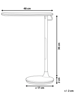 Candeeiro De Mesa Led Em Metal Branco 38 Cm Draco