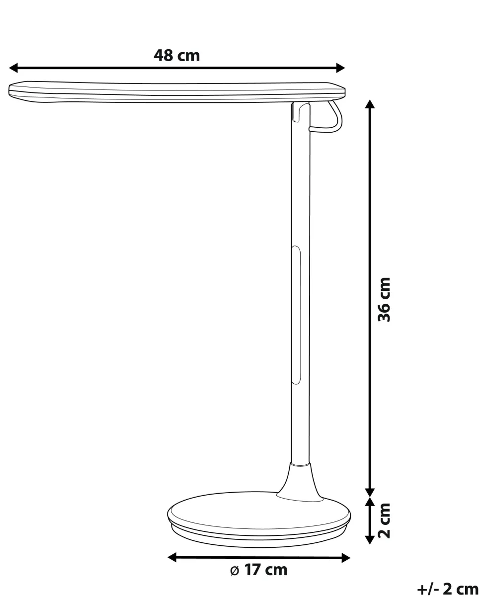 Candeeiro De Mesa Led Em Metal Branco 38 Cm Draco