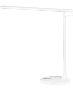 Candeeiro De Mesa Led Em Metal Branco 38 Cm Draco