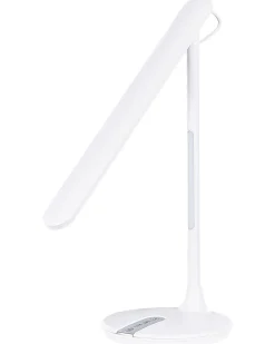 Candeeiro De Mesa Led Em Metal Branco 38 Cm Draco