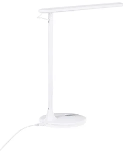 Candeeiro De Mesa Led Em Metal Branco 38 Cm Draco