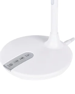 Candeeiro De Mesa Led Em Metal Branco 38 Cm Draco