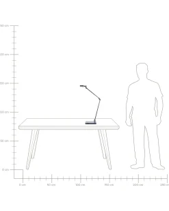 Candeeiro De Mesa Led Em Metal Preto 73 Cm Lacerta