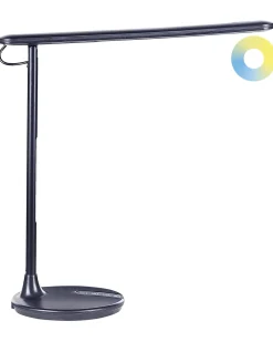 Candeeiro De Mesa Led Em Metal Preto 38 Cm Draco