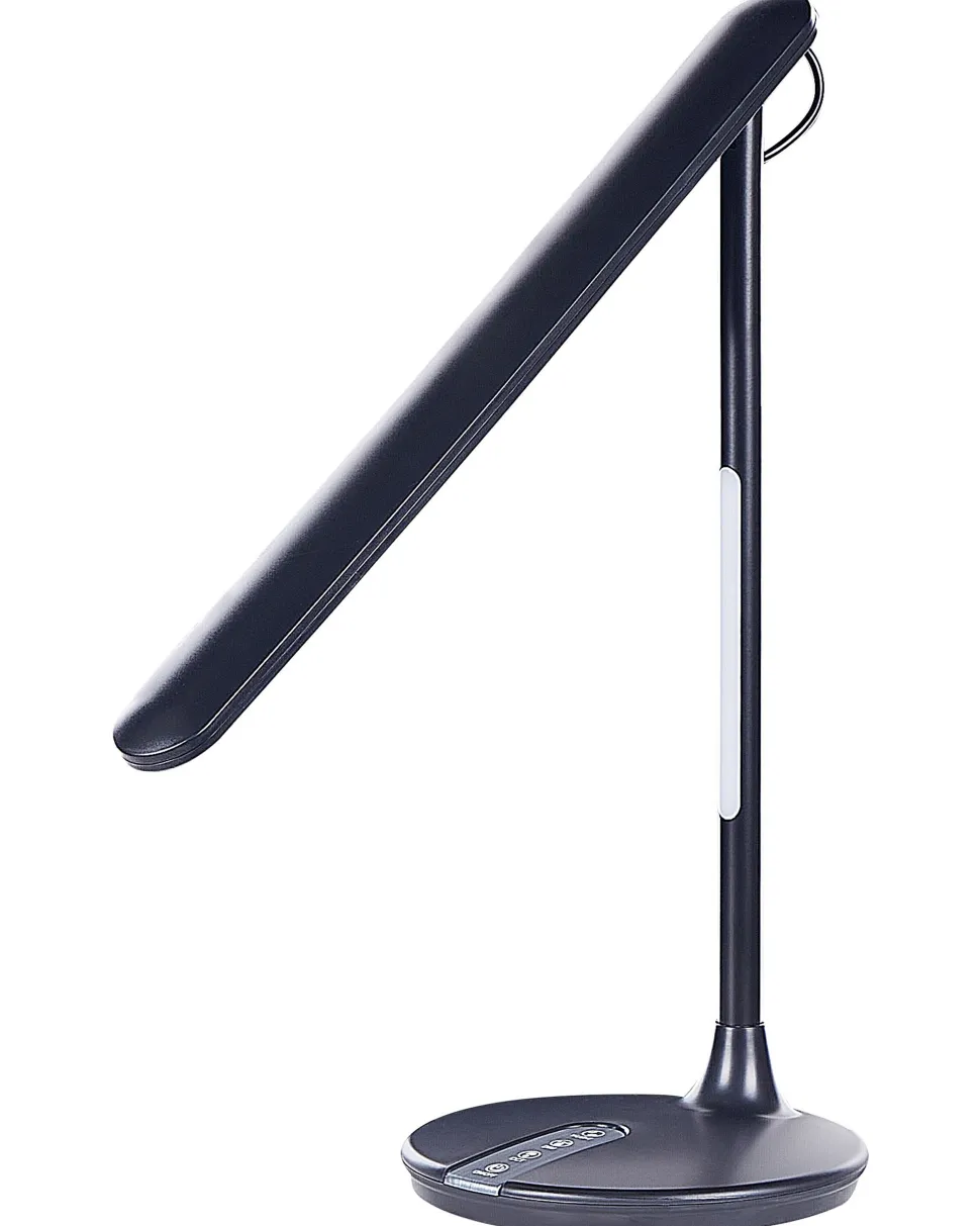 Candeeiro De Mesa Led Em Metal Preto 38 Cm Draco