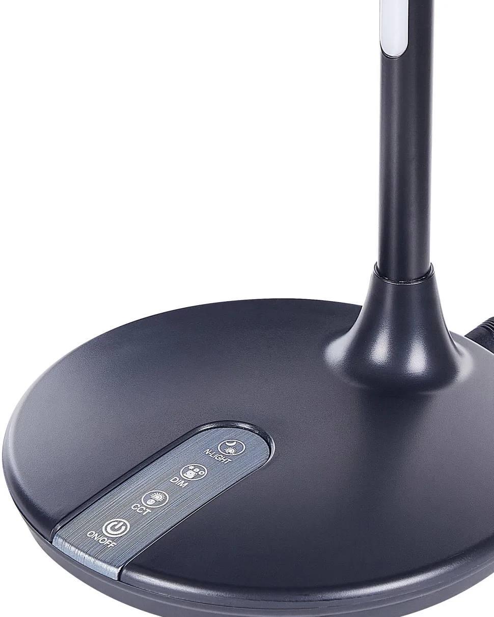 Candeeiro De Mesa Led Em Metal Preto 38 Cm Draco