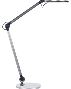 Candeeiro De Mesa Led Em Metal Prateado 34 Cm Eridanus