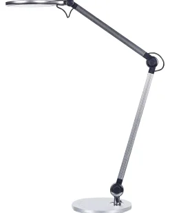 Candeeiro De Mesa Led Em Metal Prateado 34 Cm Eridanus
