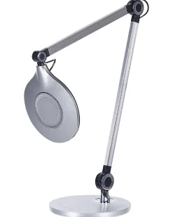 Candeeiro De Mesa Led Em Metal Prateado 34 Cm Eridanus