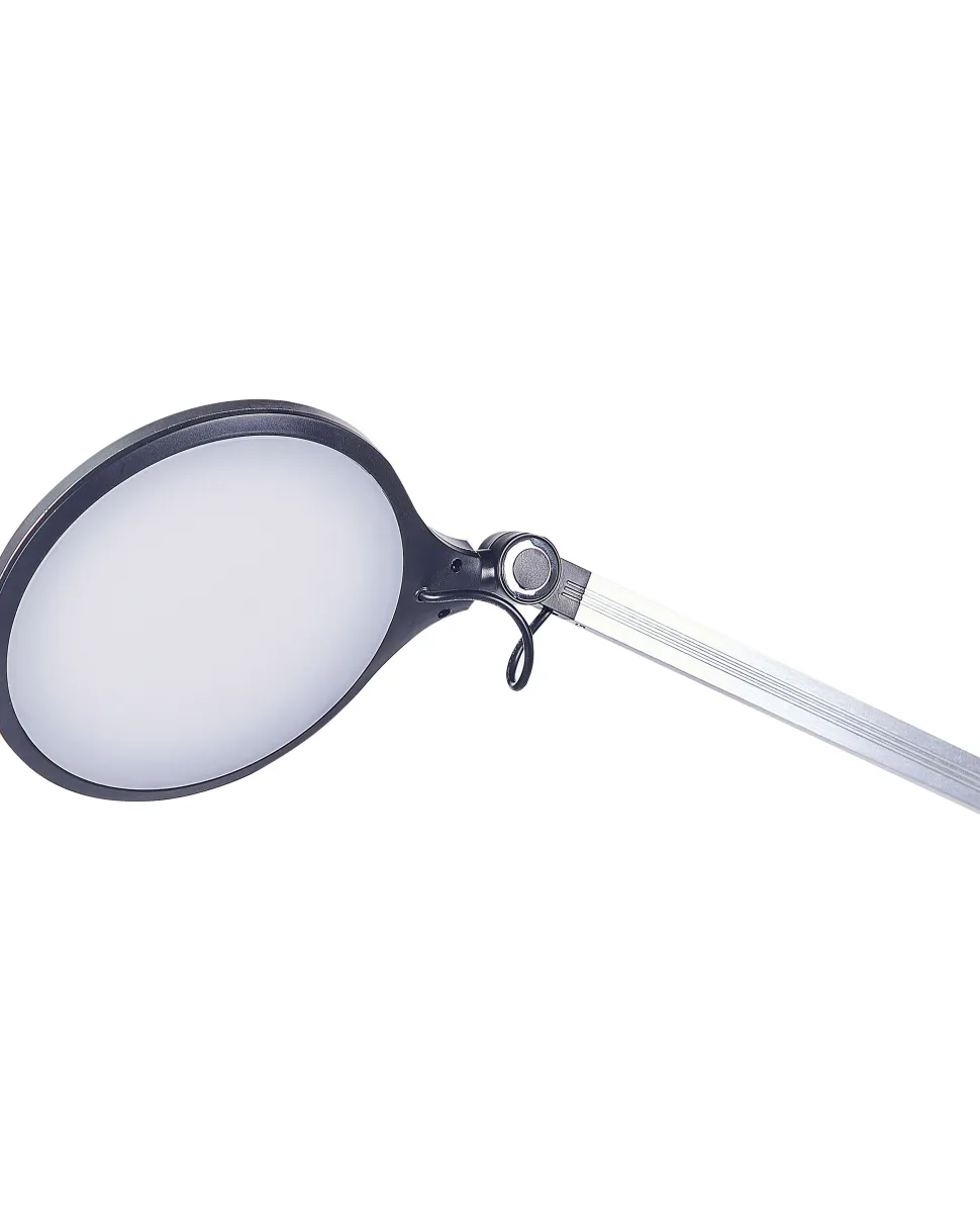 Candeeiro De Mesa Led Em Metal Prateado 34 Cm Eridanus