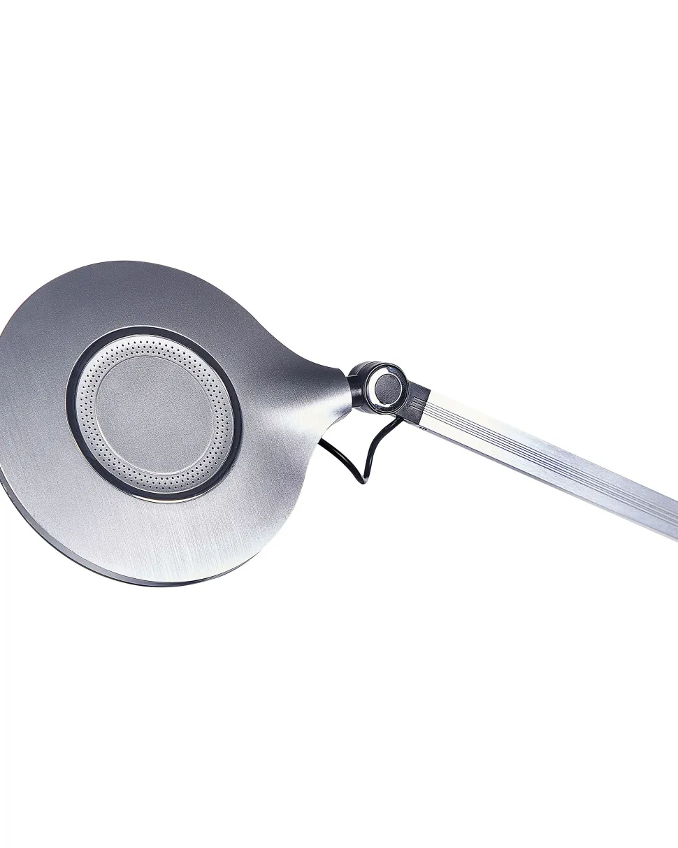 Candeeiro De Mesa Led Em Metal Prateado 34 Cm Eridanus