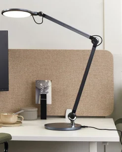 Candeeiro De Mesa Led Em Metal Preto 34 Cm Eridanus