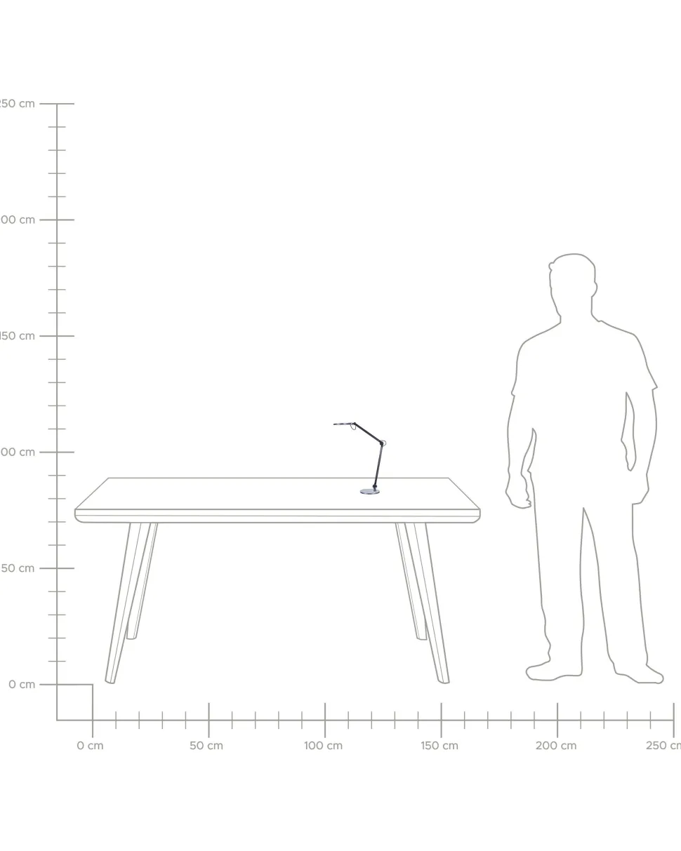 Candeeiro De Mesa Led Em Metal Preto 34 Cm Eridanus