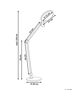 Candeeiro De Mesa Led Em Metal Preto 34 Cm Eridanus