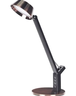 Candeeiro De Mesa Led Em Metal Cor De Cobre Com Porta Usb Chamaeleon