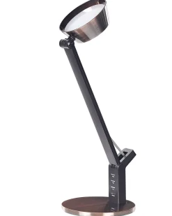 Candeeiro De Mesa Led Em Metal Cor De Cobre Com Porta Usb Chamaeleon