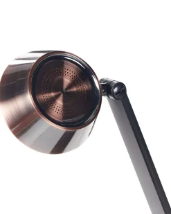 Candeeiro De Mesa Led Em Metal Cor De Cobre Com Porta Usb Chamaeleon