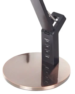 Candeeiro De Mesa Led Em Metal Cor De Cobre Com Porta Usb Chamaeleon