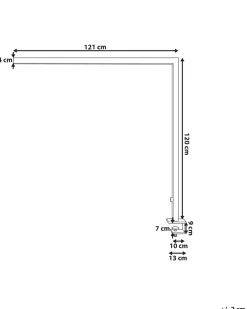 Candeeiro De Mesa Led Em Metal Branco 120 Cm Volans